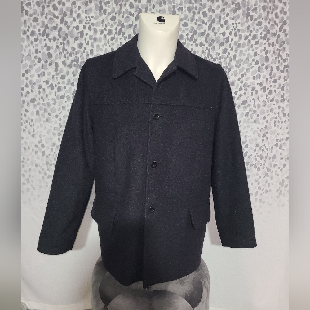 Alfani Charcoal Gray Wool Blend Pea Coat Men's Size Small